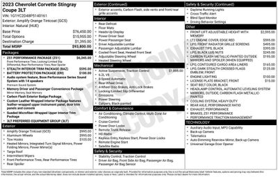 2023 Chevrolet Corvette Stingray 3LT