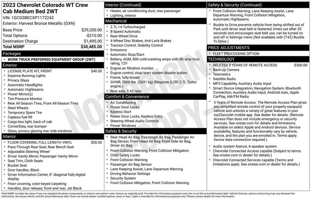 2023 Chevrolet Colorado WT