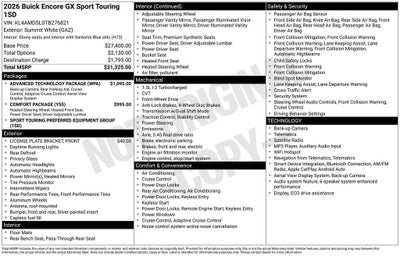 2026 Buick Encore GX Sport Touring