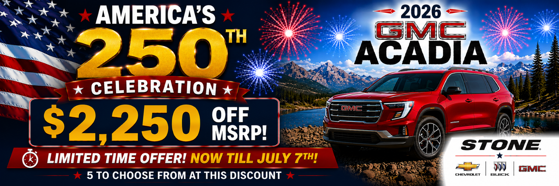 2026 GMC Acadia $2,250 Off MSRP