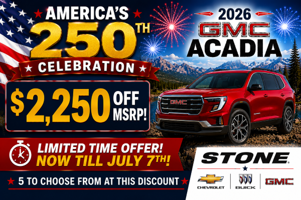 2026 GMC Acadia $2,250 Off MSRP