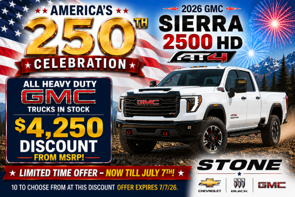 2026 GMC Sierra 2500 HD $4,250 Discount From MSRP