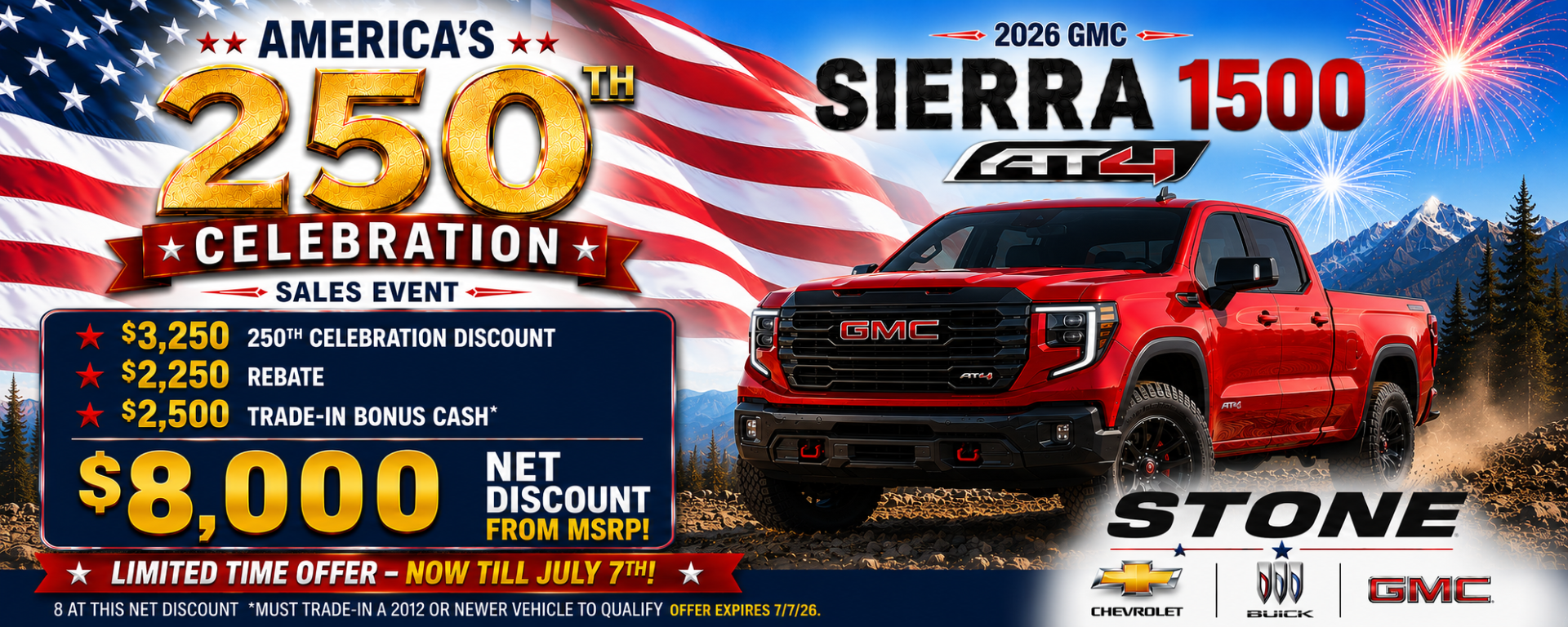 2026 GMC Sierra 1500 $8,000 Net Discount From MSRP